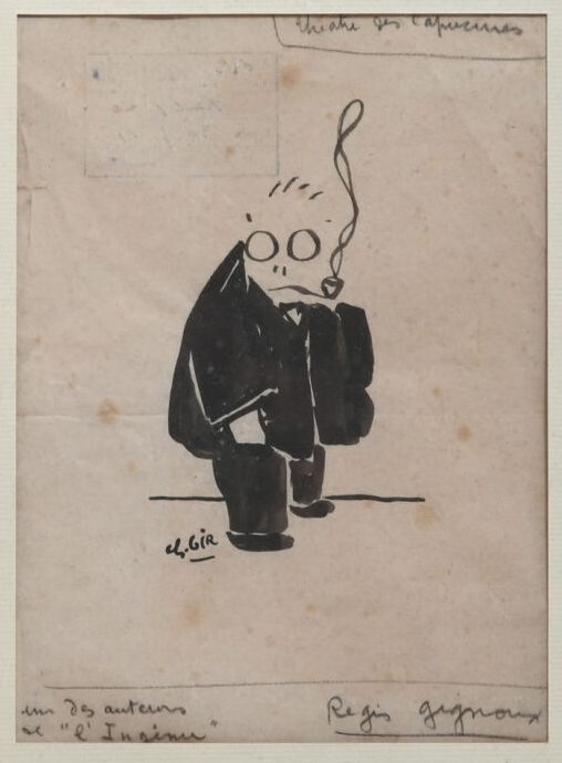 Null Charles Félix GIR (1883-1941) "Régis Gagnoux*" Encre sur papier signé en ba&hellip;