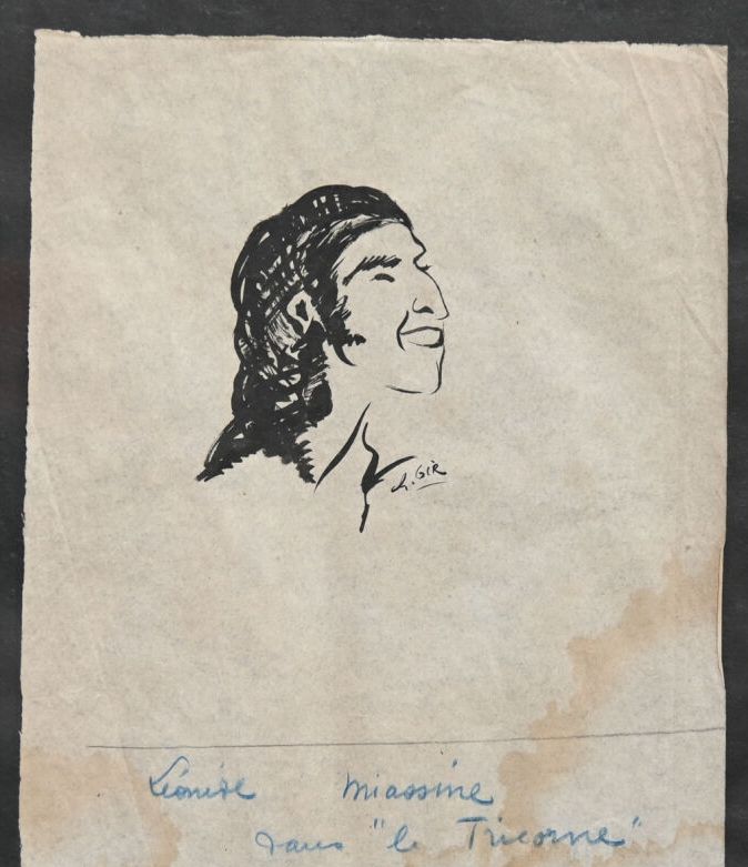 Null Charles Félix GIR (1883-1941) "Portrait de Léonide Massine dans "le Tricorn&hellip;
