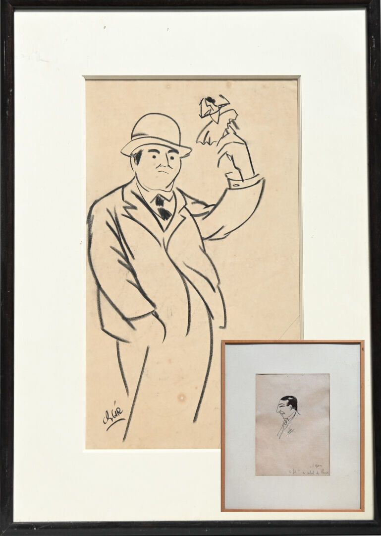 Null Charles Félix GIR (1883-1941) Deux dessins

"Le Schah de Perse" Fusain sur &hellip;