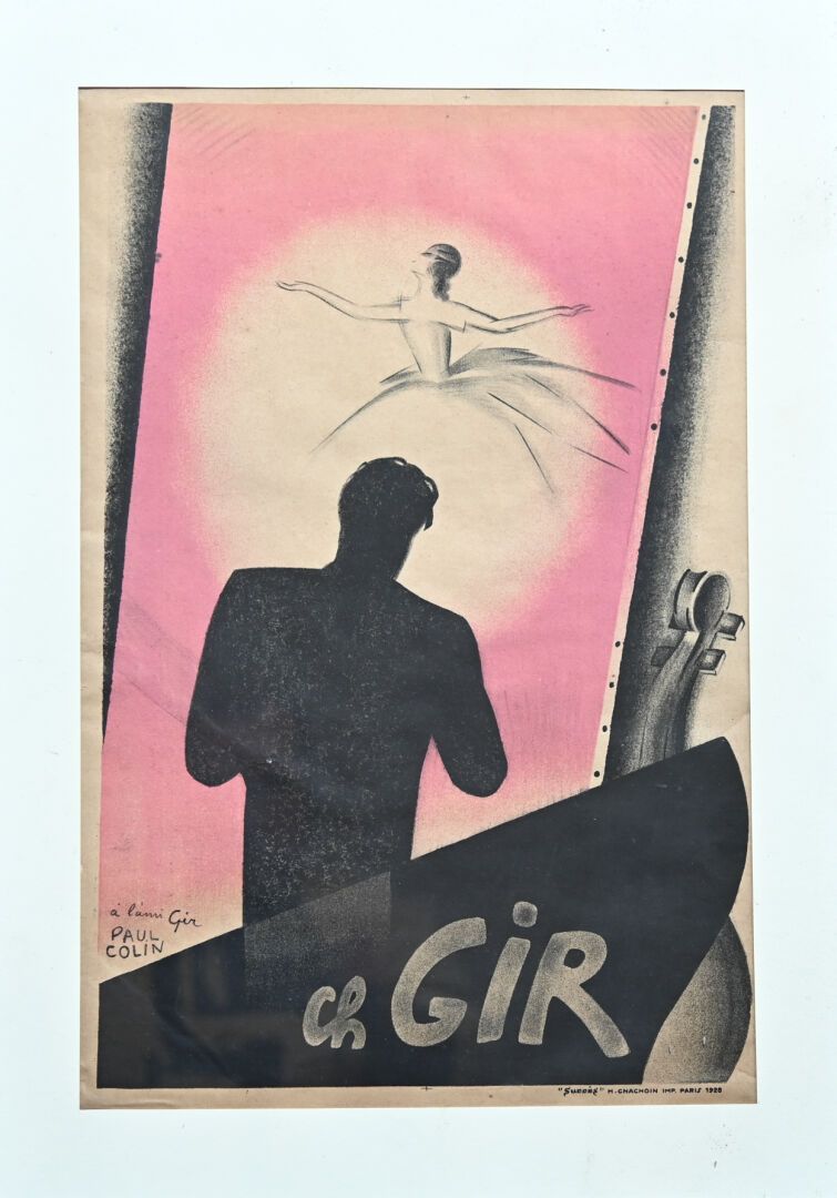 Null Paul Colin (1892-1985) "A l'ami GIR Paul Colin" Affiche sur papier. Imprime&hellip;