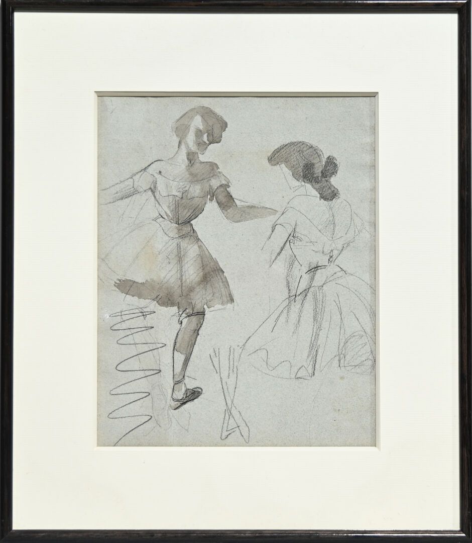 Null Charles Félix GIR (1883-1941)《舞者研究》 纸上炭笔画。

28.1 x 22.5厘米，正在观看。
