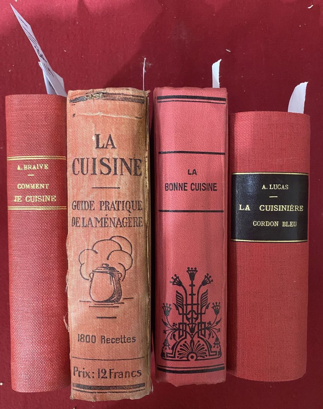 Null [GASTRONOMY] Set of 4 volumes 
 BRAIVE. How I cook. 1948, bound in full clo&hellip;