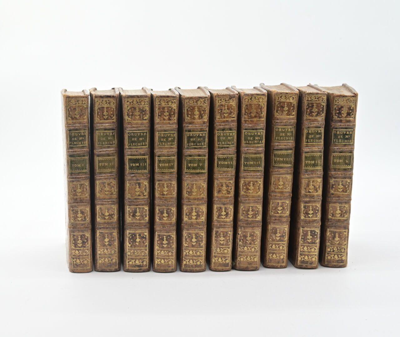 Null FLECHIER. 
OEuvres complètes.
Nîmes, 1782, 10 volúmenes en12 encuadernados &hellip;