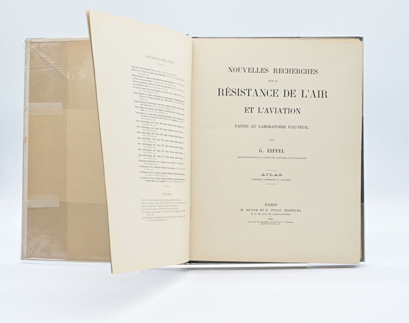 Null 古斯塔夫-艾菲尔（Gustave EIFFEL）。
在奥特伊实验室进行的关于空气阻力和航空的新研究。
1914年，2卷4合订本，全霹雳色。
正文卷：正&hellip;