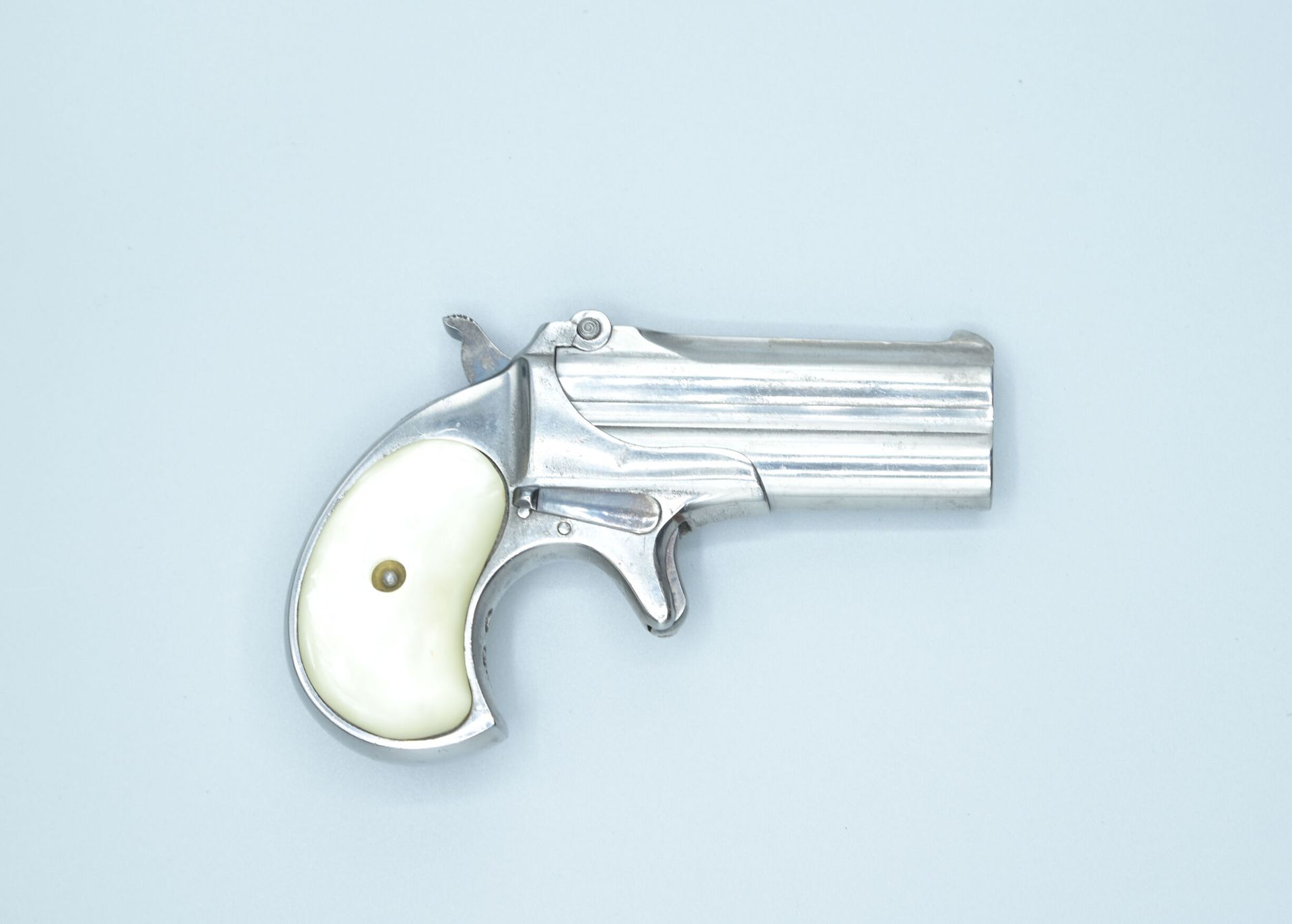Null Custodia foderata in velluto contenente una pistola a doppio colpo Cal. 41 &hellip;