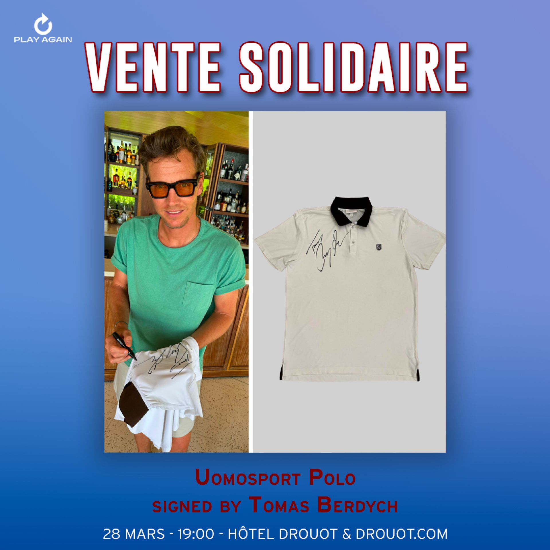 Null Polo signed by Tomas Berdych, 2024 

Be sporty in your bidding. Lot for sal&hellip;