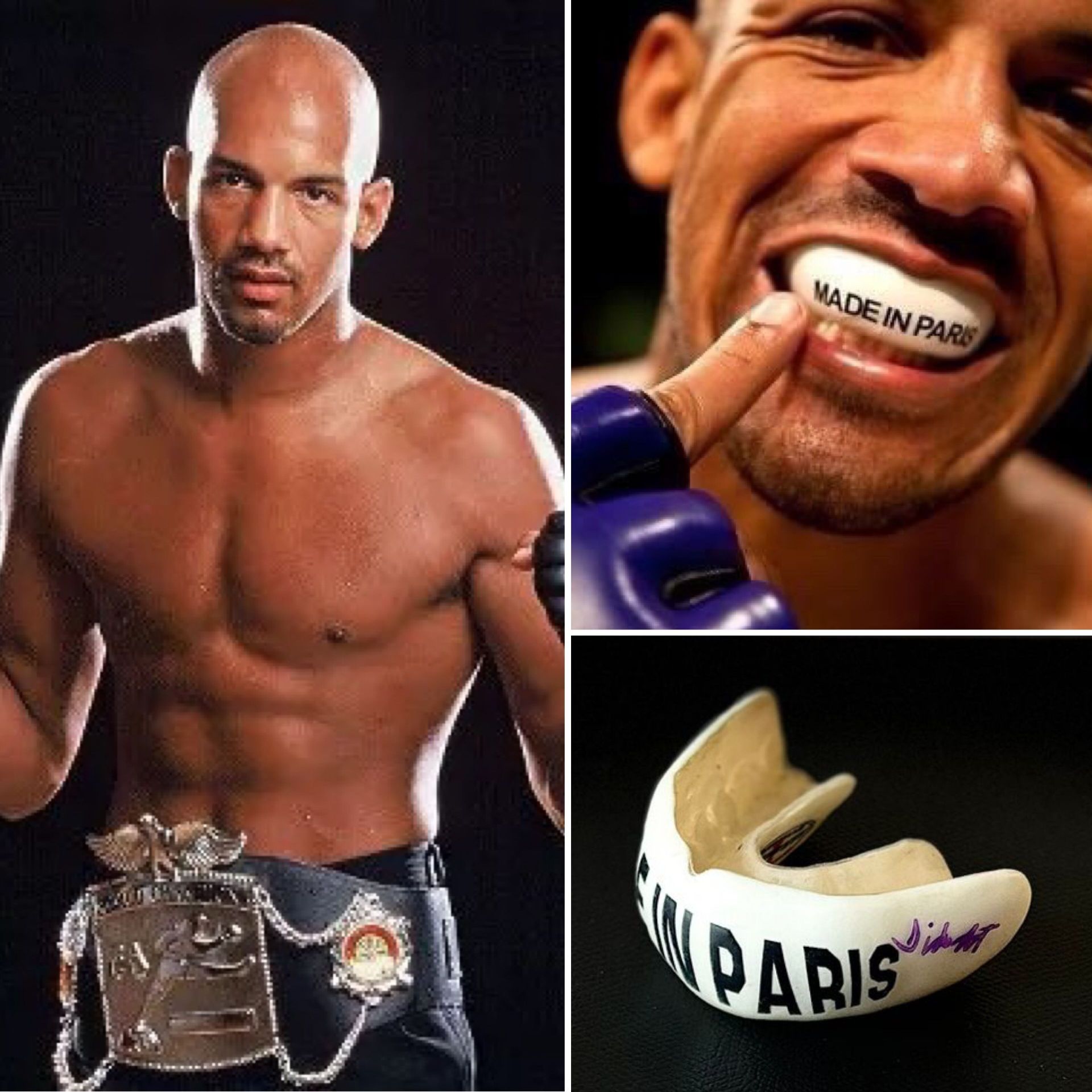 Null Made In Paris" mouthguard autographed by Cyrille Diabtaté, used in the UFC &hellip;