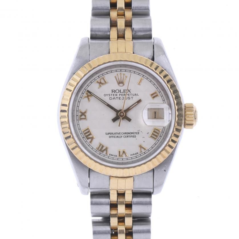 ROLEX OYSTER PERPETUAL DATEJUST. WOMEN'S WRISTWATCH. Stainless steel and 18kt ye&hellip;