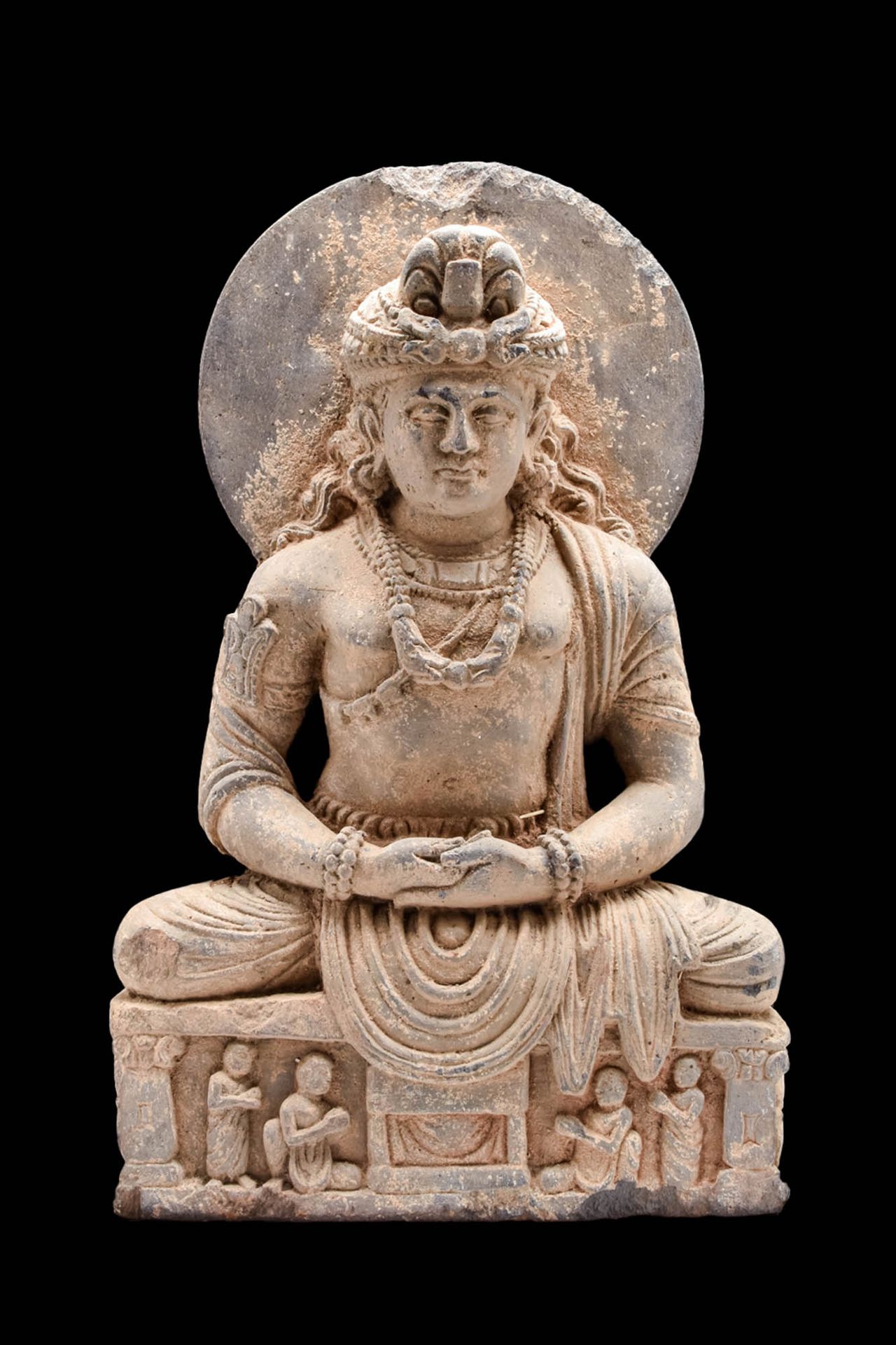 GANDHARAN SCHIST SEATED BODHISATTVA MAITREYA Ca. 200 D.C.
Bodhisattva Maitreya s&hellip;