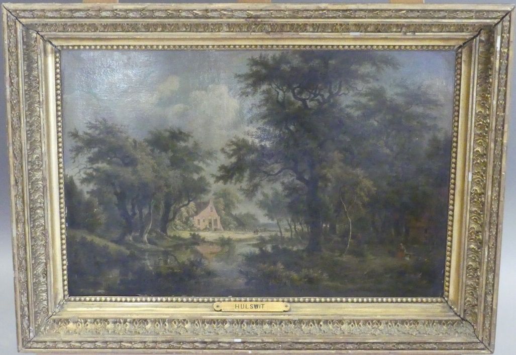 Jan HULSWIT Jan HULSWIT (1766-1822) (attribué à), Paysage champêtre, huile sur t&hellip;
