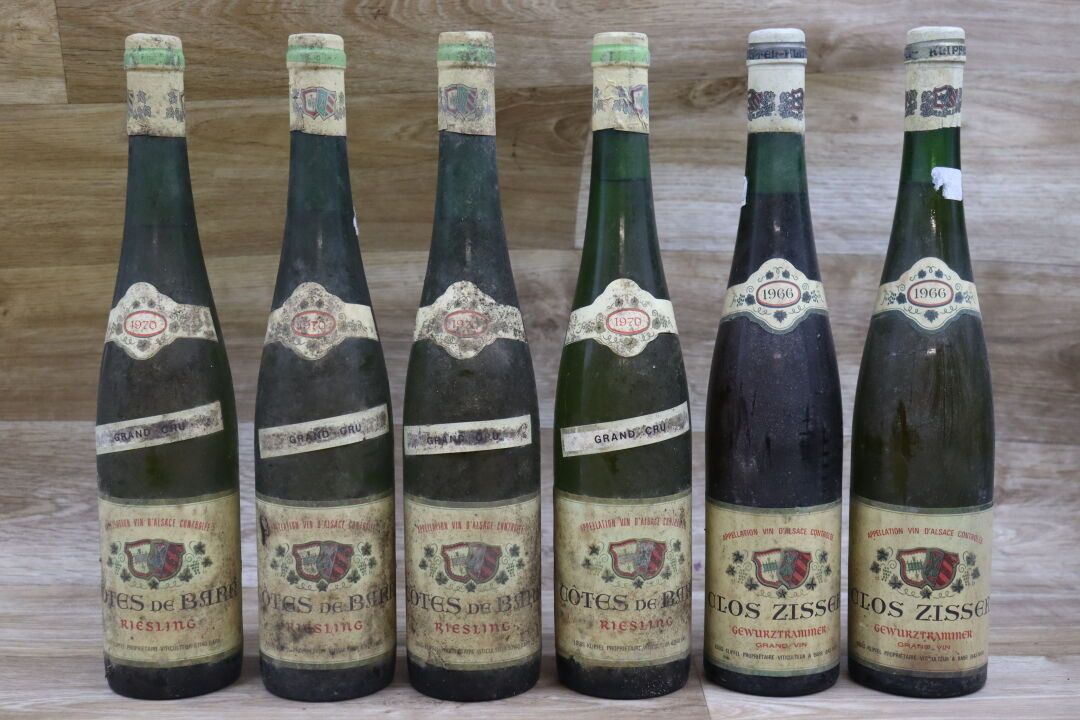 Null Réunion de 6 bouteilles, 4 bouteilles Côtes de Barr, 1970 Grand Cru, Domain&hellip;