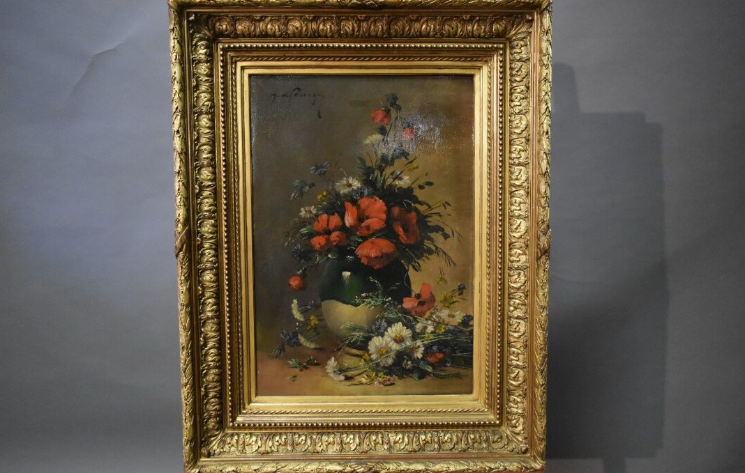 Amédée De Carenza Amédée De Carenza (1843 - 1914) Bouquet, huile sur toile. Sign&hellip;