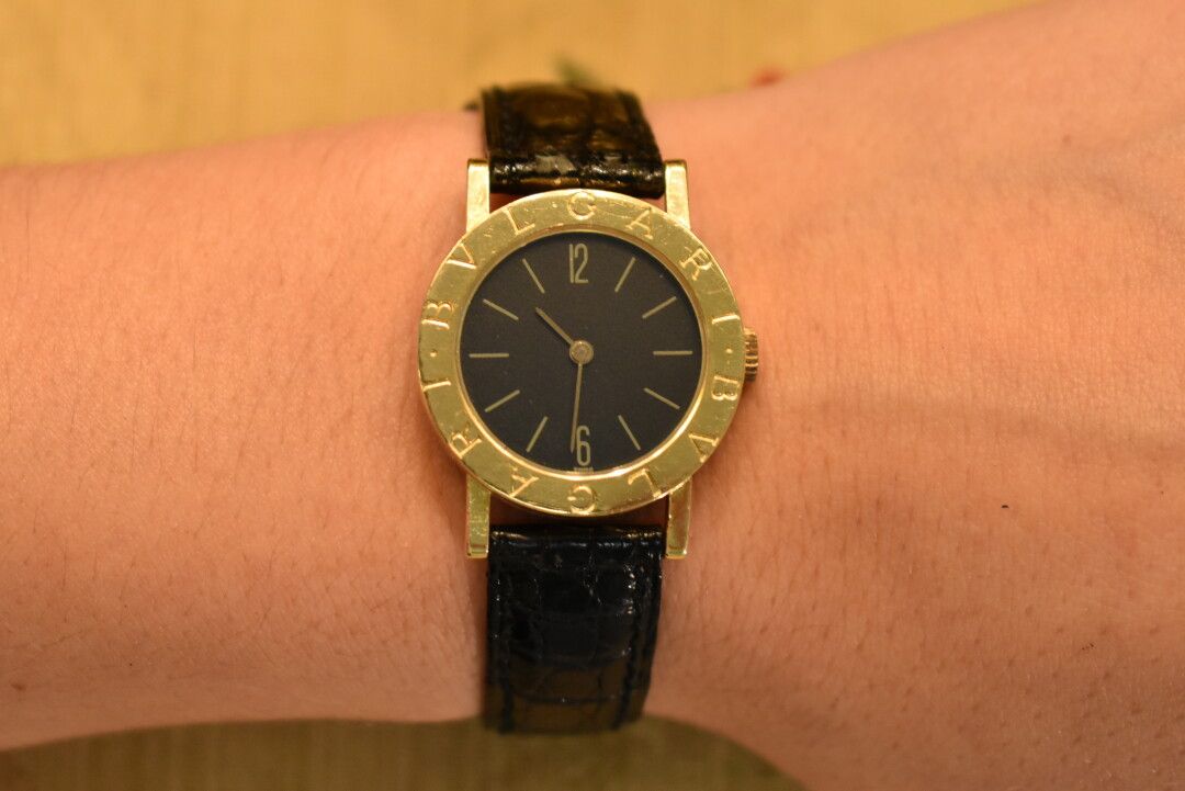 Null BVLGARI. Reloj de cuarzo para mujer en oro 750 con sello de búho, hebilla d&hellip;