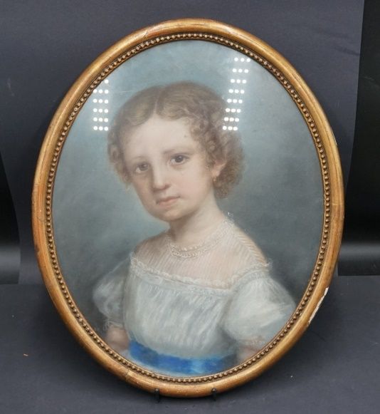 Portrait de jeune fille Ecole française de la fin du XIXème siècle, Portrait Jeu&hellip;