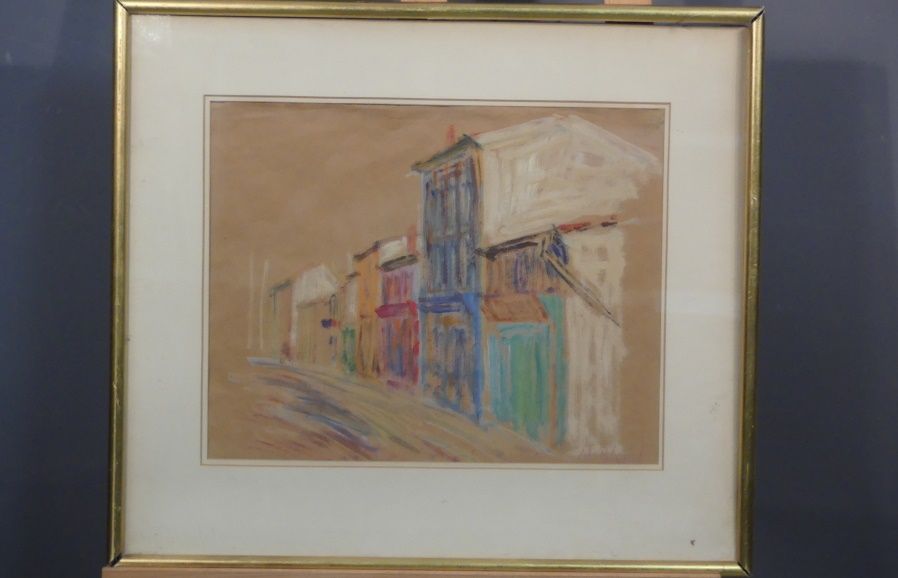 Maurice BLOND, Vue sur rue Maurice BLOND (1899-1974), Vue de rue, pastel sur pap&hellip;