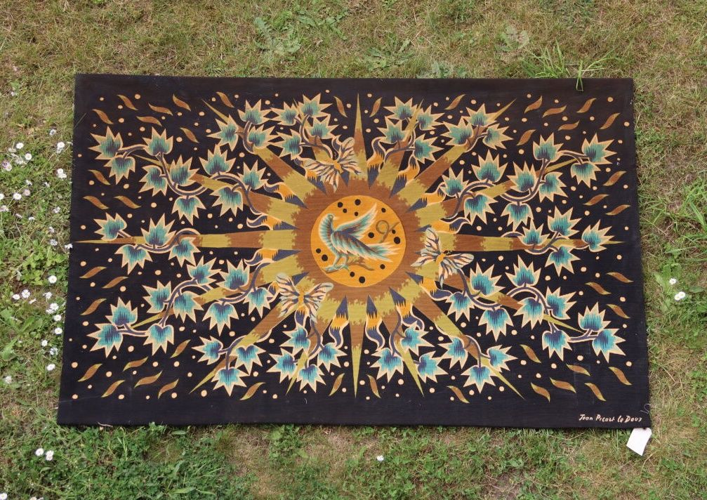 PICART 让-皮卡特-勒杜（1902-1982）。夏天的光。挂毯上有手印装饰，右下方有签名。尺寸：106 x 176厘米。存在一些污点。