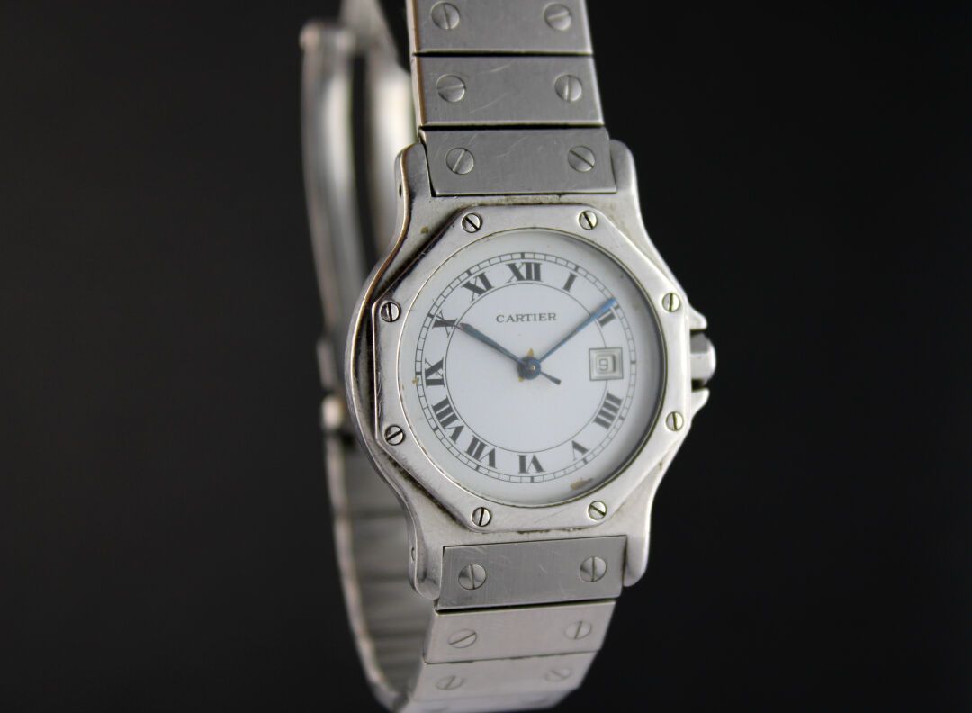 Null CARTIER Santos Octagon ref.2965
Steel bracelet watch. One-piece octagonal c&hellip;