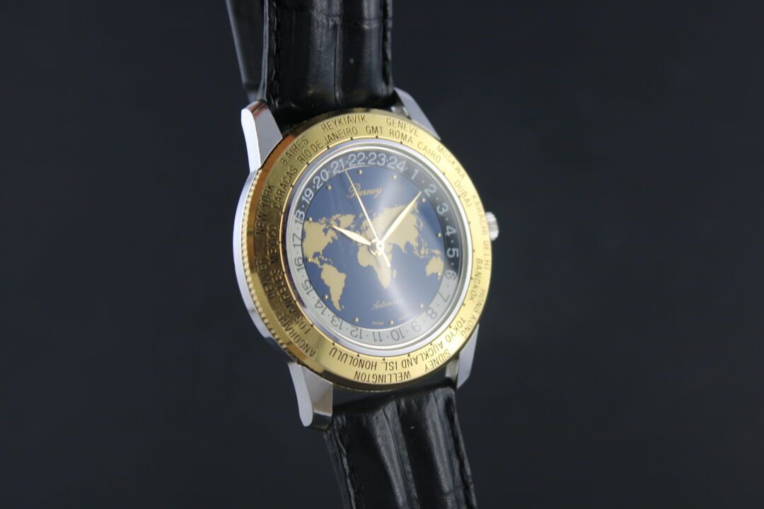 Null Berney Worldtime
Armbanduhr mit zwei Tönen. Rundes Gehäuse.
Blaues Zifferbl&hellip;