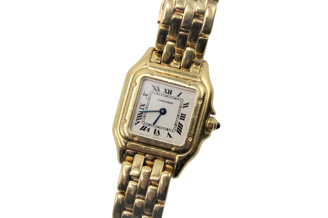 Null CARTIER. Panther. Ladies' watch in yellow gold 750, quartz movement, dial w&hellip;