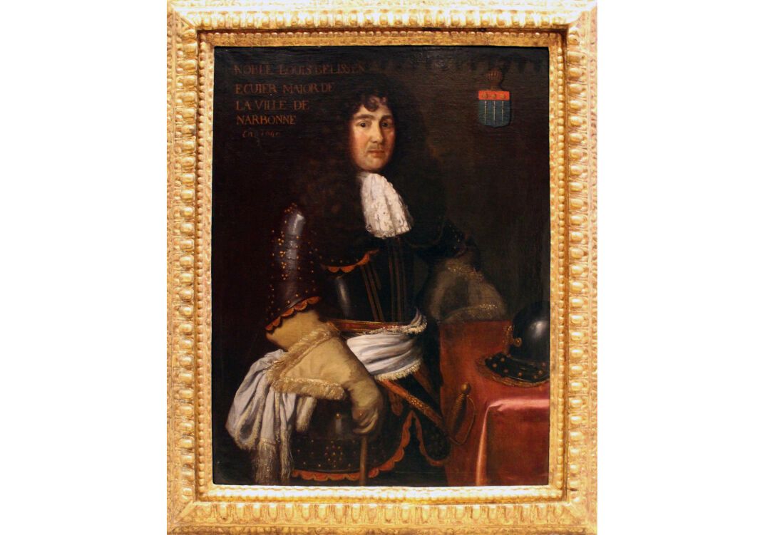 Claude LEFEBVRE (1632-1675) (attribué à) 纳博纳市乡绅路易-贝利森的肖像，布面油画。在画布的左上角有一个提法："1640&hellip;