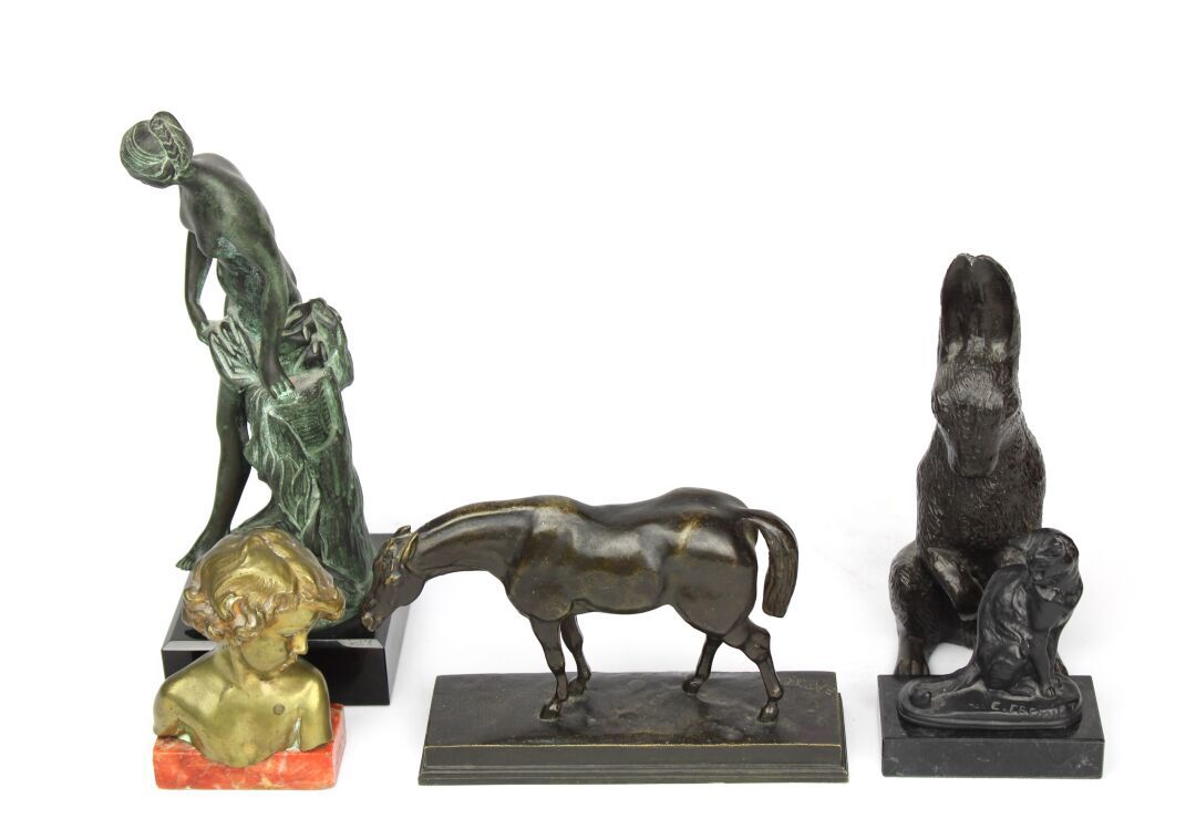 Null Antoine-Louis BARYE (1795-1875), nach. Pferd. Bronze mit brauner Patina. Gu&hellip;