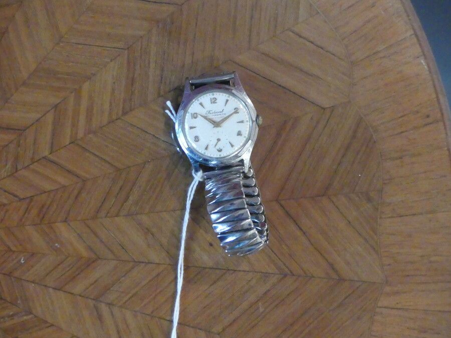 Montre vintage FESTIVAL Reloj FESTIVAL Antimagnético 15 joyas, brazalete articul&hellip;