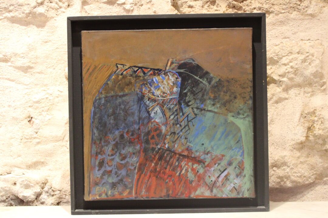 Null Esti LEVY (1944), Abstracto, técnica mixta sobre lienzo, firmado abajo a la&hellip;
