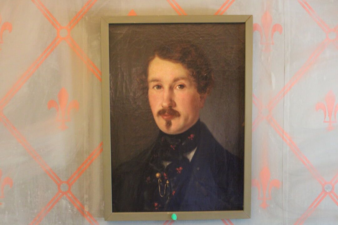 Null Escuela francesa del siglo XIX, retrato de un hombre, óleo sobre lienzo. Ta&hellip;
