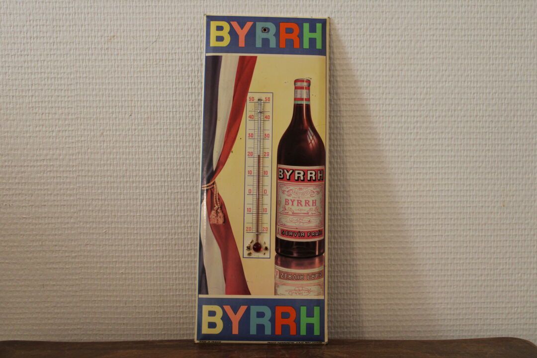 Null [PUBLICIDAD], Antiguo termómetro publicitario BYRRH de los años 50. Esmalte&hellip;