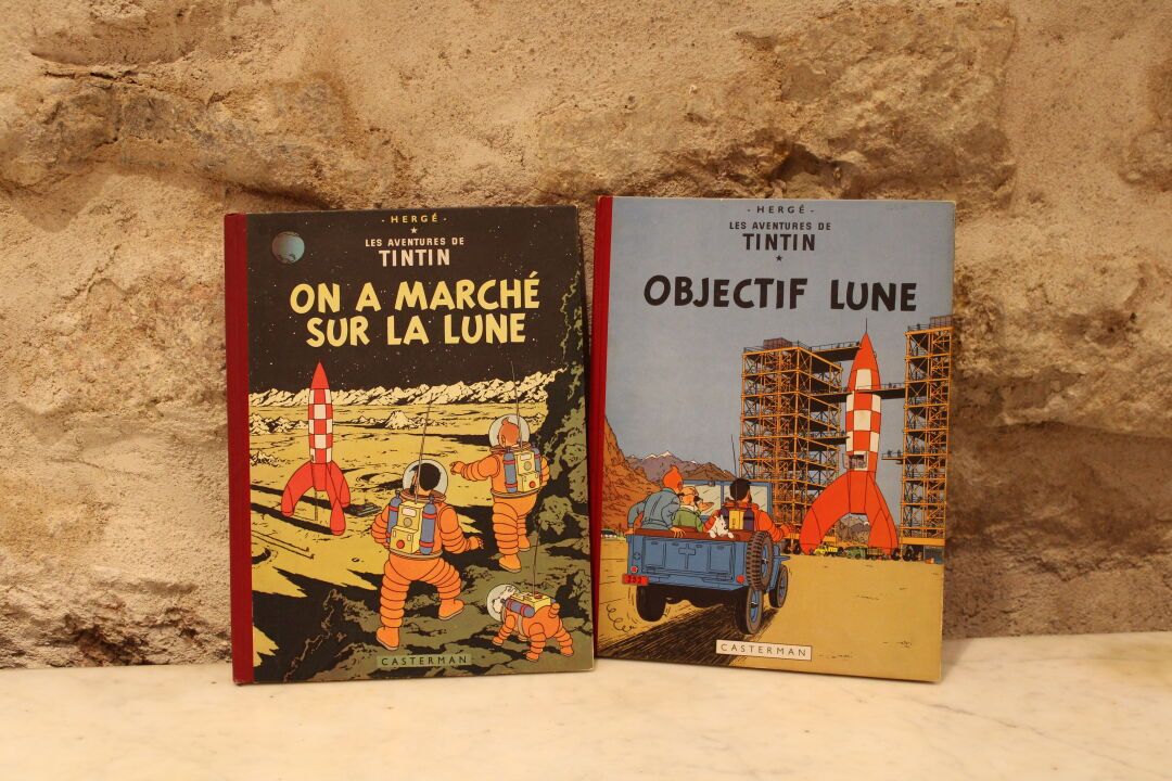 Null [TINTIN], Réunion de 2 BD, HERGE Les Aventures de Tintin chez Casterman, do&hellip;