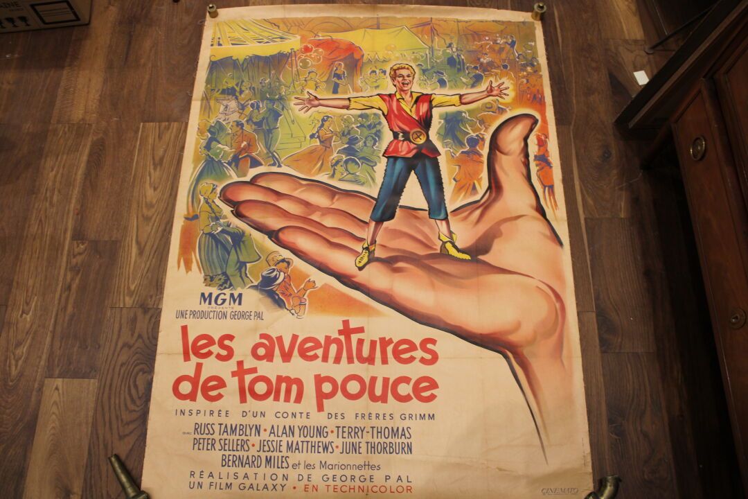 Null [AFFICHE], Affiche originale Les Aventures de Tom Pouce, d'après Roger Soub&hellip;