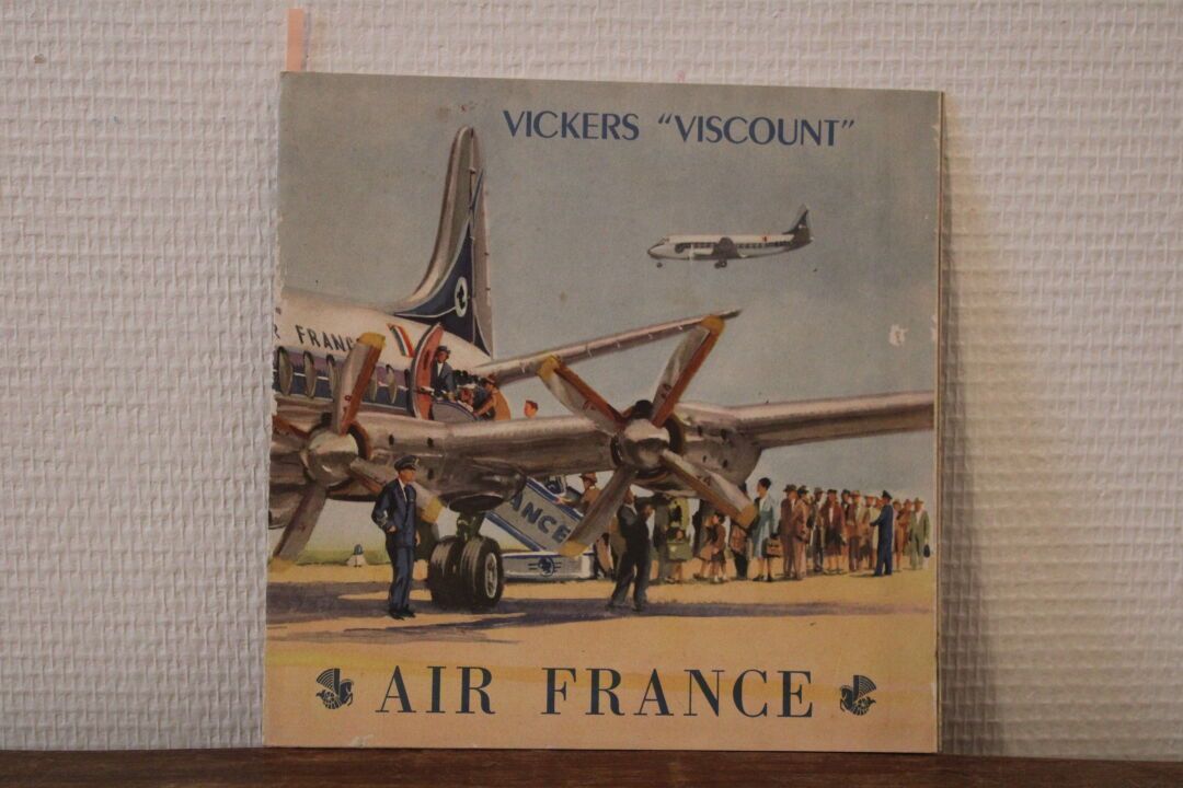 Null [PLAKATE], [FLUGZEUG] - Die Vickers "Viscount" Air France. Paris, Hubert Ba&hellip;