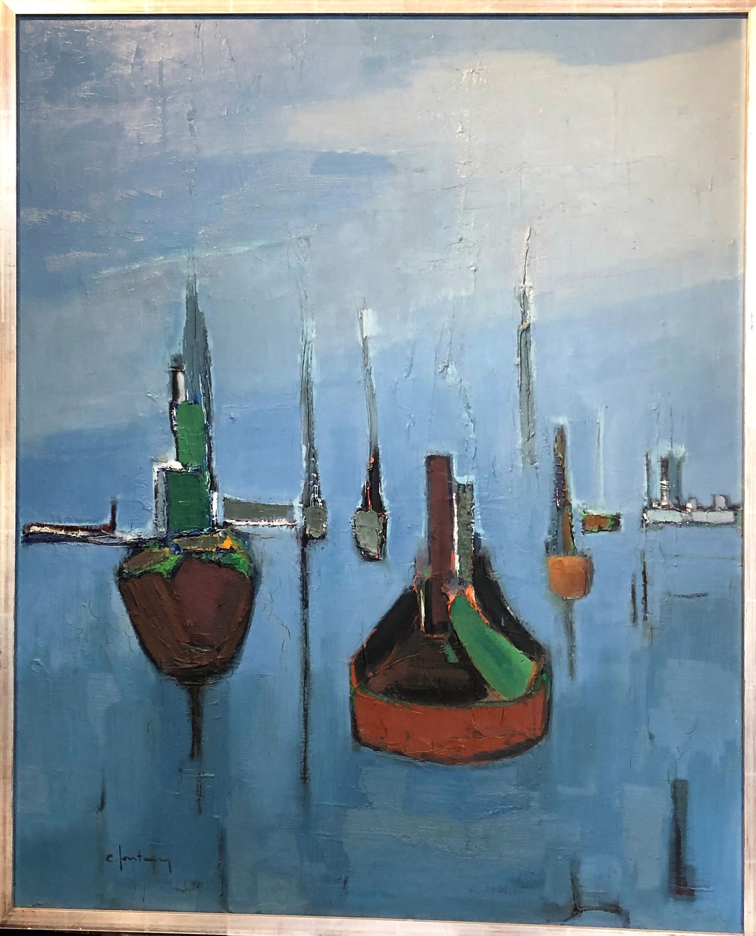Null 克莱尔-方丹 (1930-20??)

非常大的海洋

布面油画，左下方有签名。

100 x 80厘米。

有框架。

法国私人收藏。