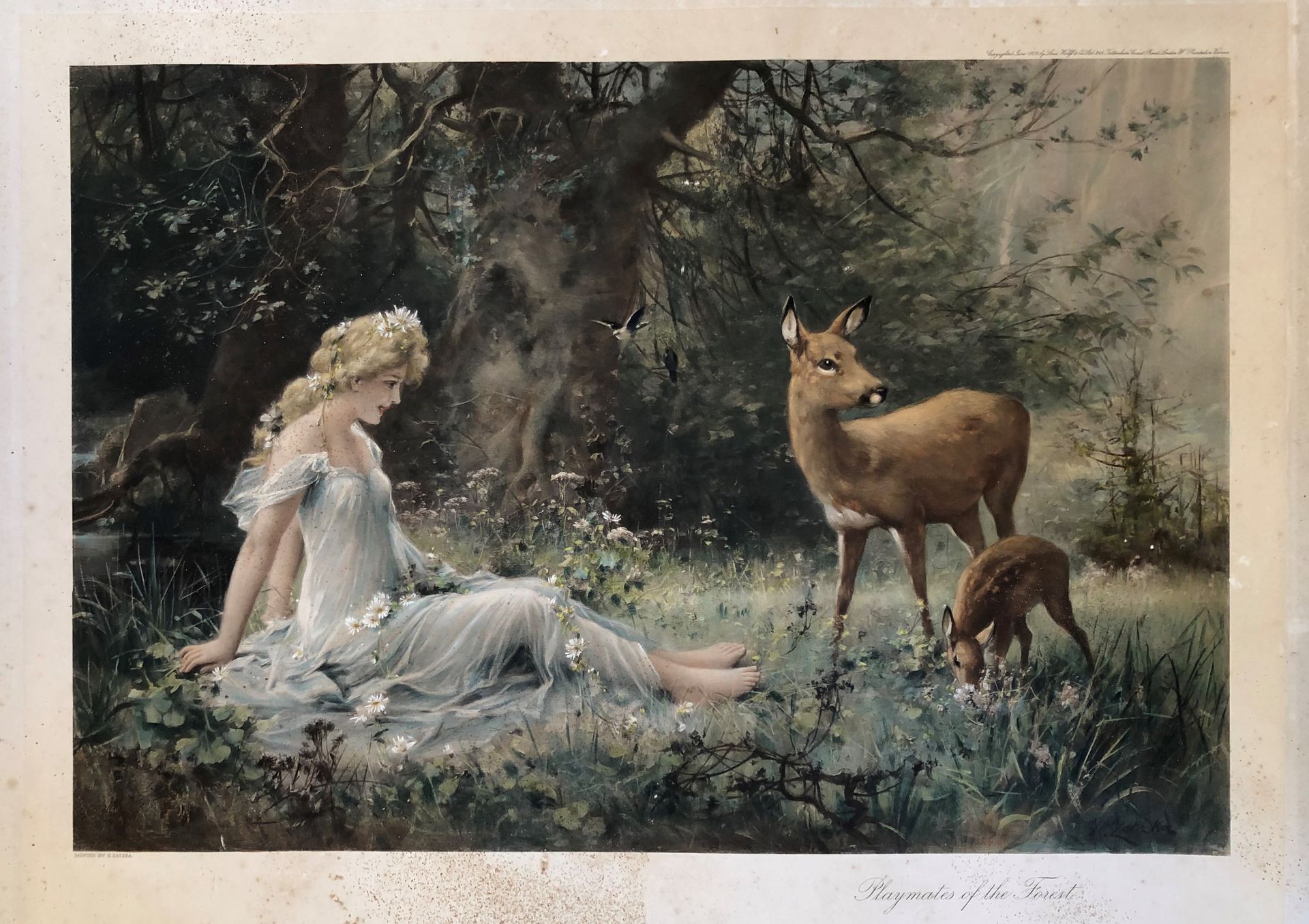 Null Hans ZATZKA (1859-1945)

"Playmates of the forest".

Lithograph in colours,&hellip;