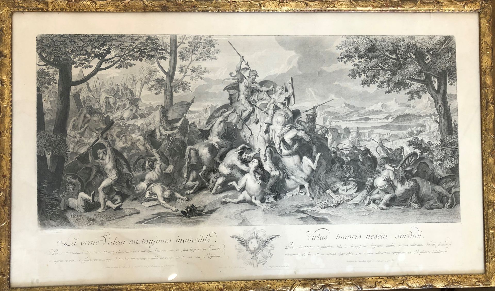 Null Charles LE BRUN (1619-1690) d'après. 

Gravure: "La vraie valeur est toujou&hellip;