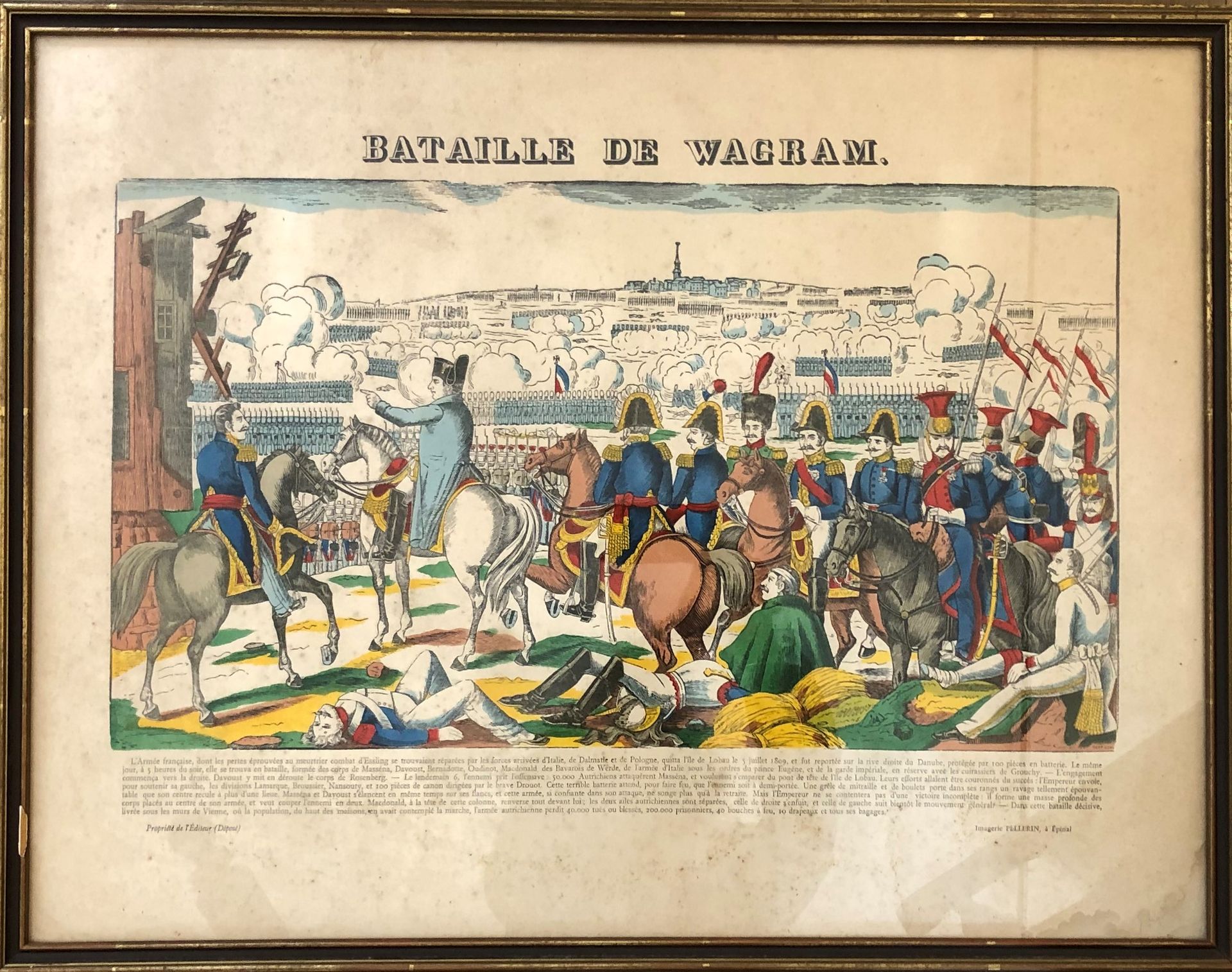 Null IMAGERIE d'EPINAL.Factory of PELLERIN :

"Battle of WAGRAM".

Wood engraved&hellip;