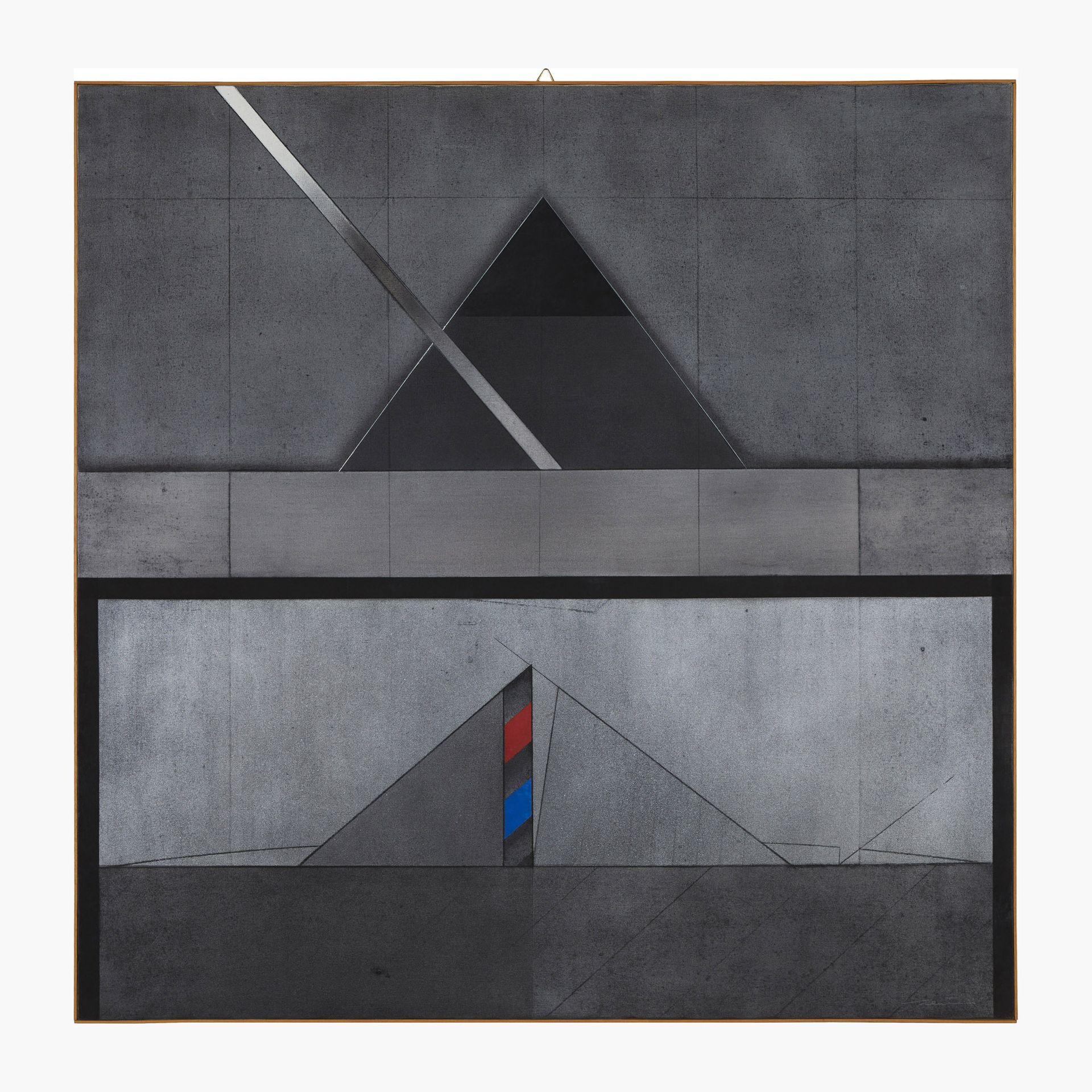 Walter Valentini 沃尔特-瓦伦蒂尼，大三角74



1974

画布上的混合媒体

高100 x 宽100厘米（高39.37 x 长39.37&hellip;