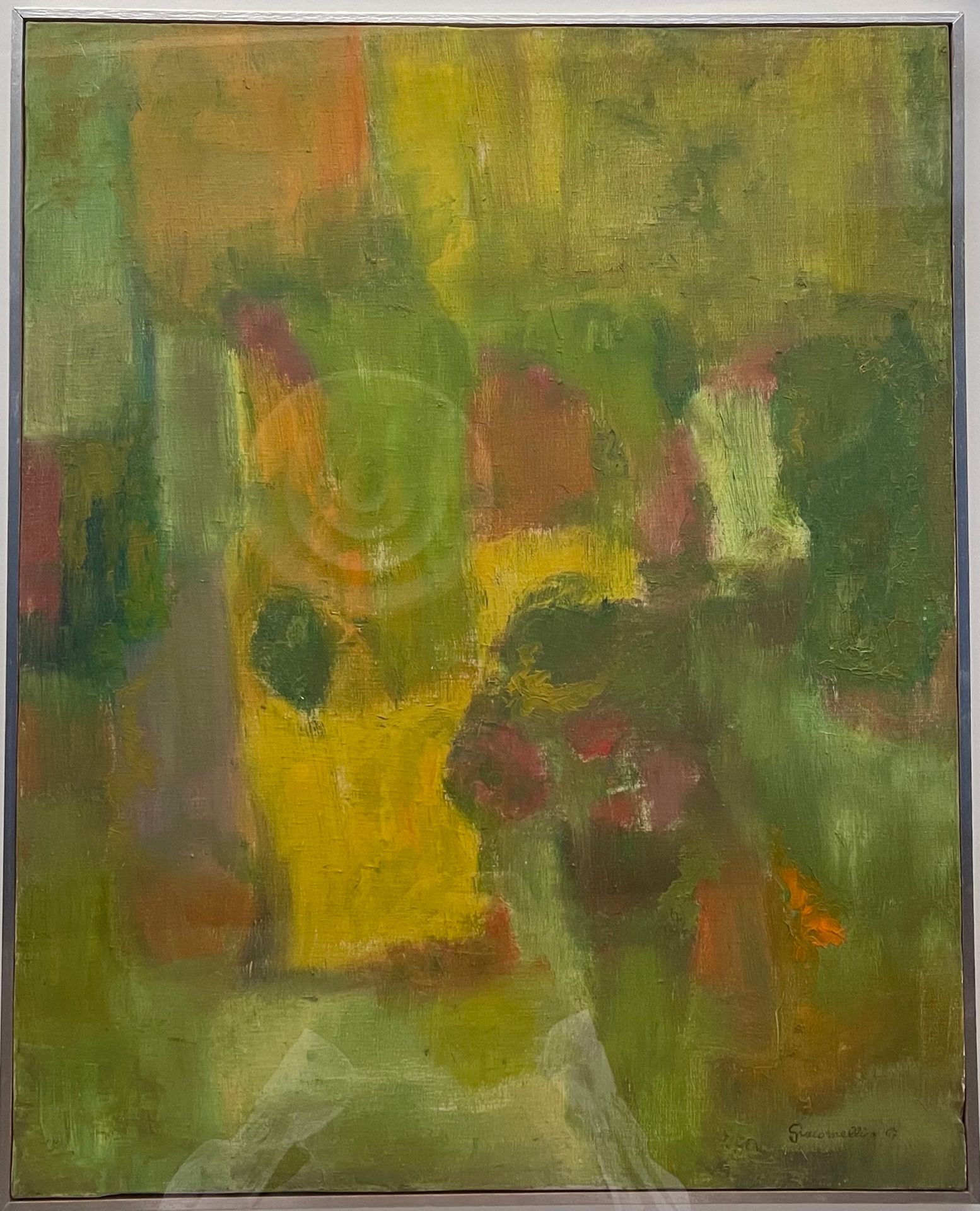 Mario Giacomelli Abstraction, 1967 
Gouache sur toile, 50x40 cm, signée, datée "&hellip;