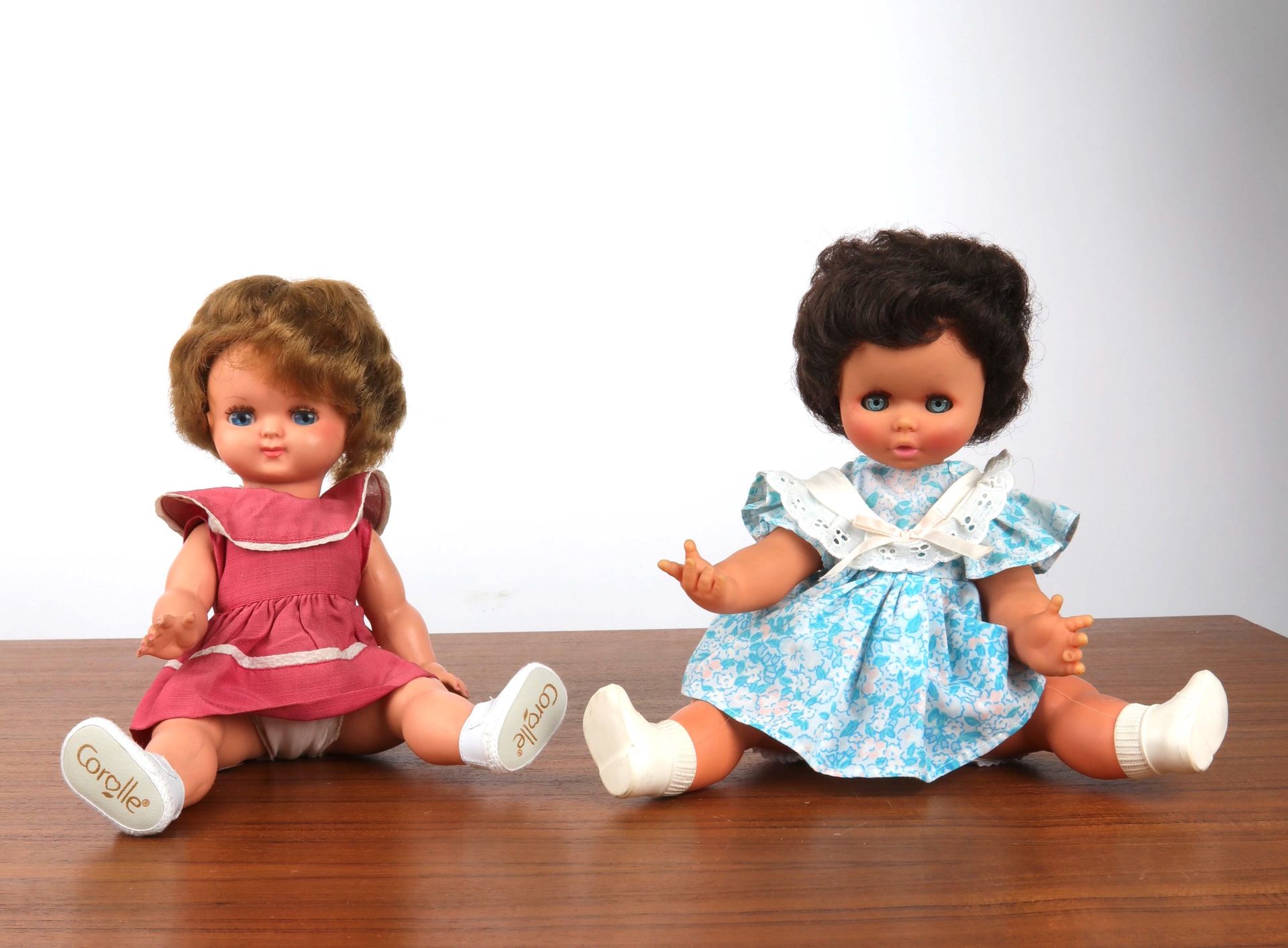 Null POLYFLEX and CLODREY, set of 2 dolls.