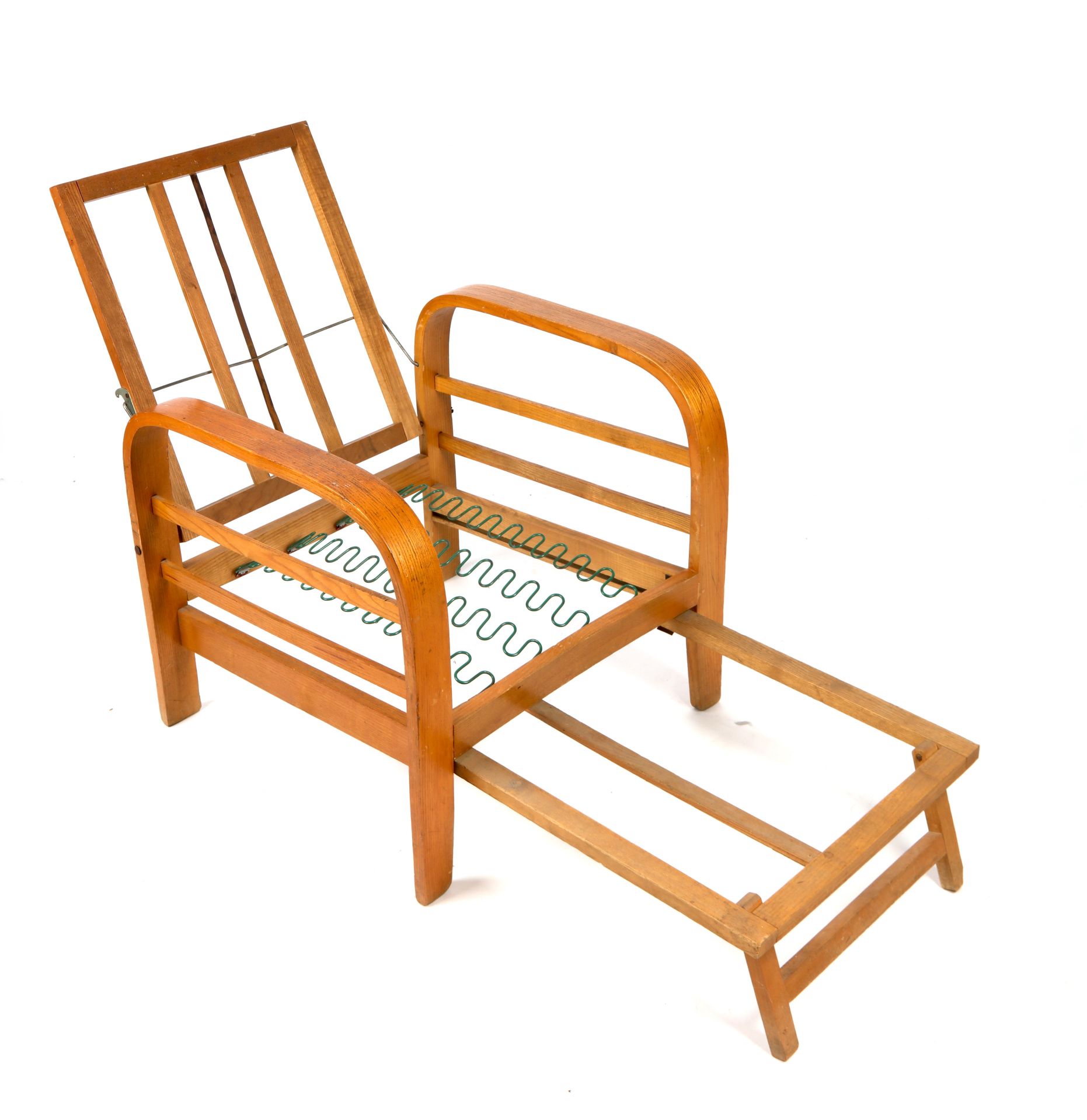 Null 天然木质扶手椅，"多功能"，大圆臂，（待重新铺设椅垫）。63X58X63