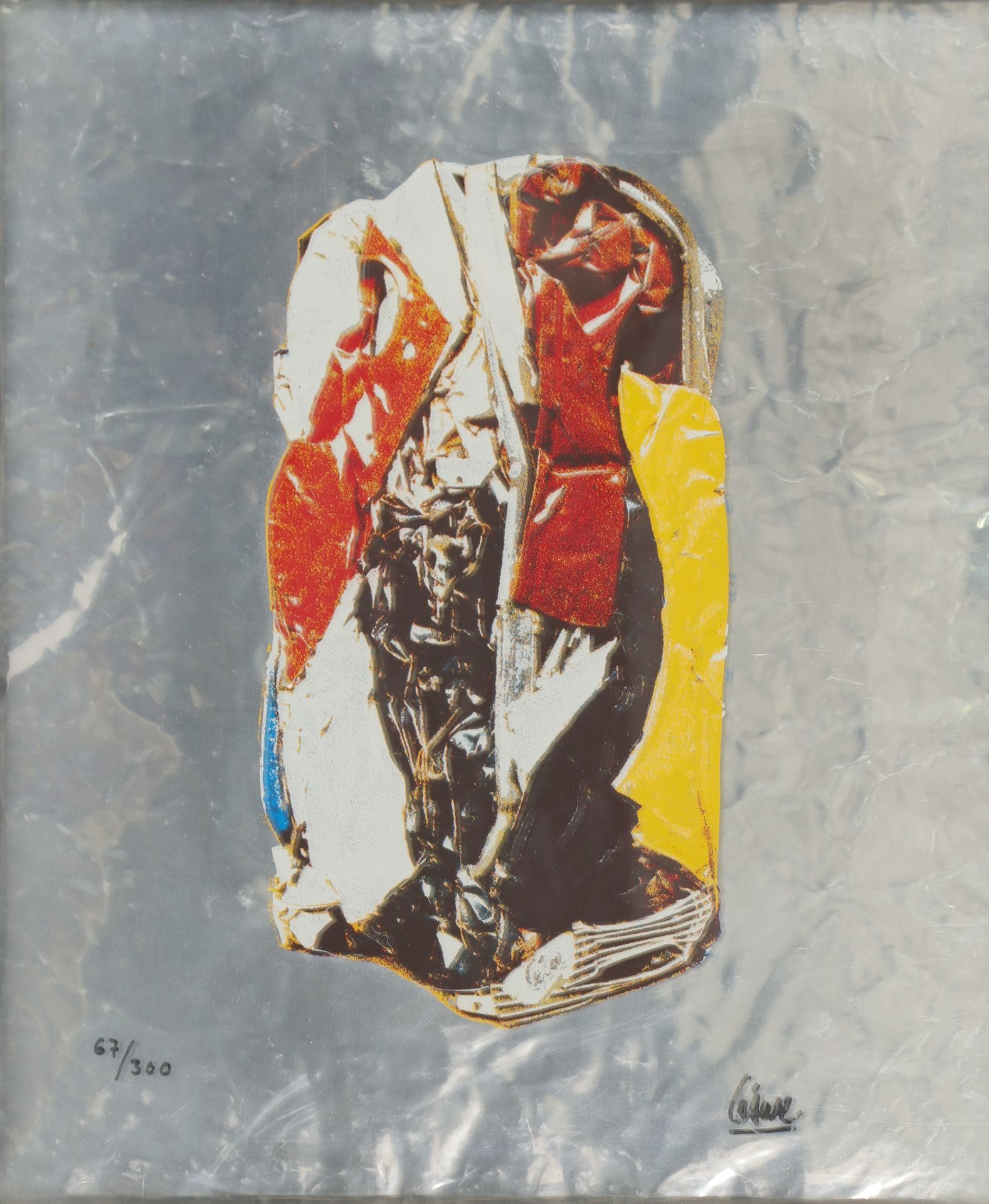 Null 
CESAR (1921-1998), César BALDACCINI, 压制在铝上，绢印，右下方有艺术家签名和编号，67/300, 60X49