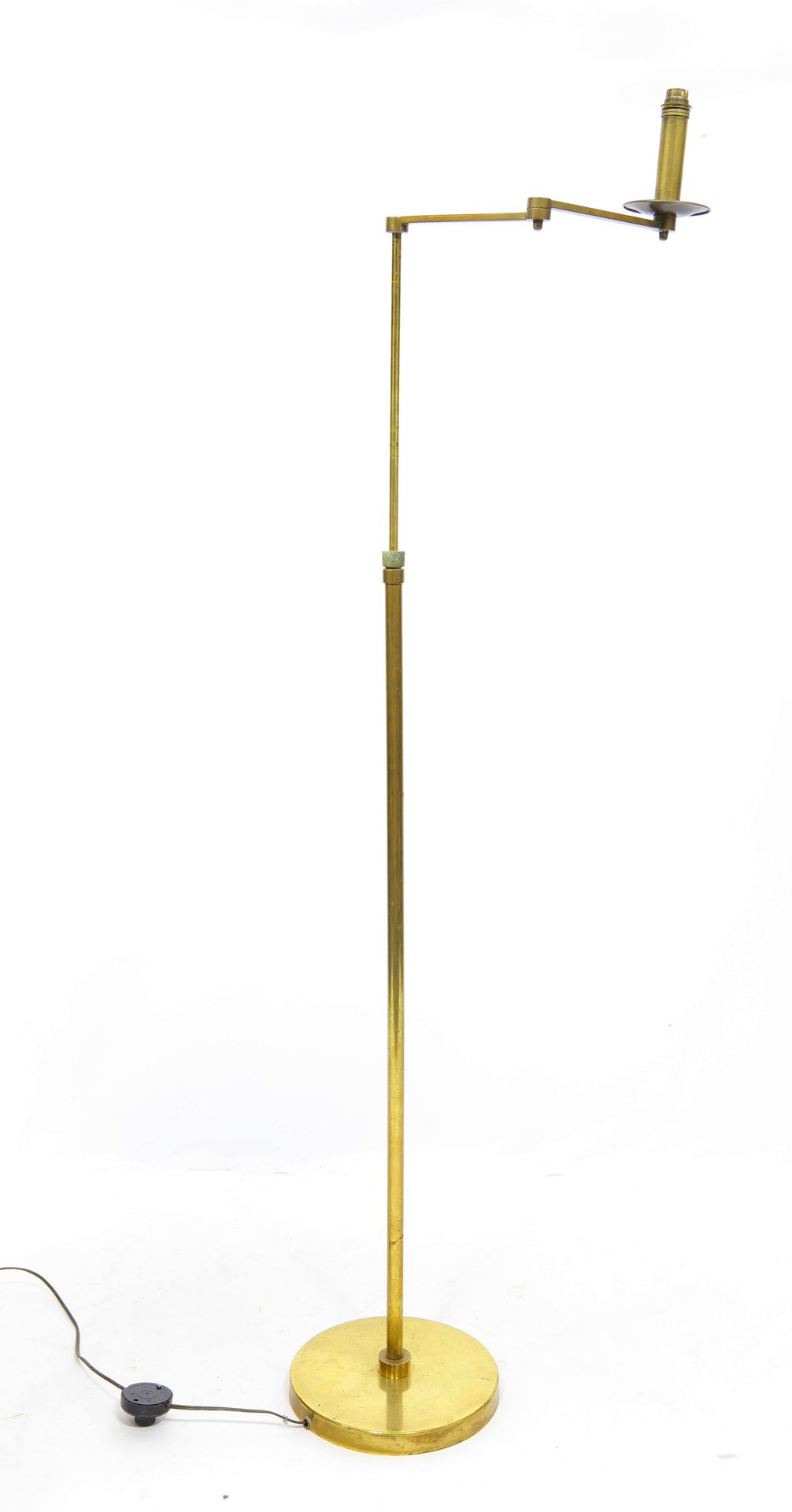 Null Brass reading light, articulated arm. Height : 136-42
