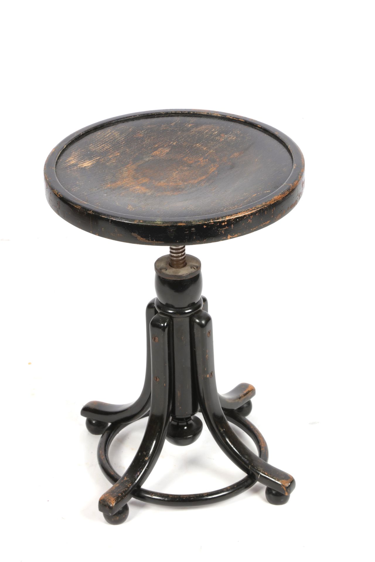 Null Piano stool, rising and falling circular seat, with metal screws, quadripod&hellip;