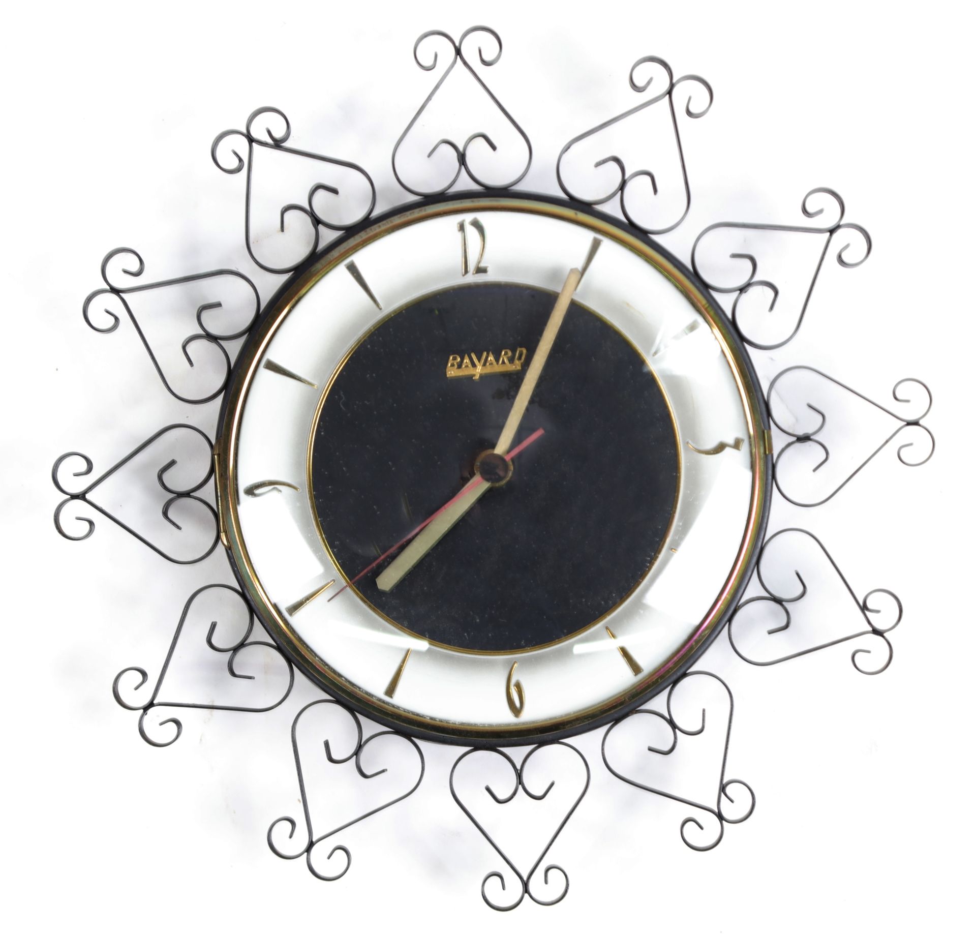 Null Wrought iron clock "Bayard", working condition. Battery-operated movement. &hellip;