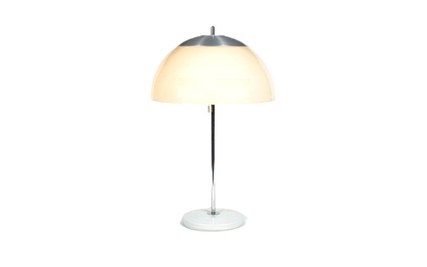 Null Unilux, Lampe aus grauem und schwarzem Metall, Pilzschirm. 55X36