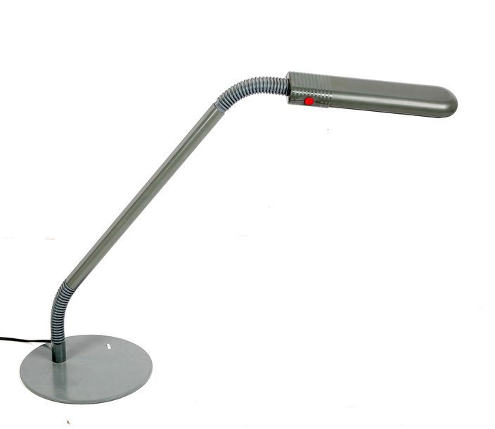Null MICHEL Philippe,MANADE, lampe Cobra, articulé grise, pied métal. 100 cm