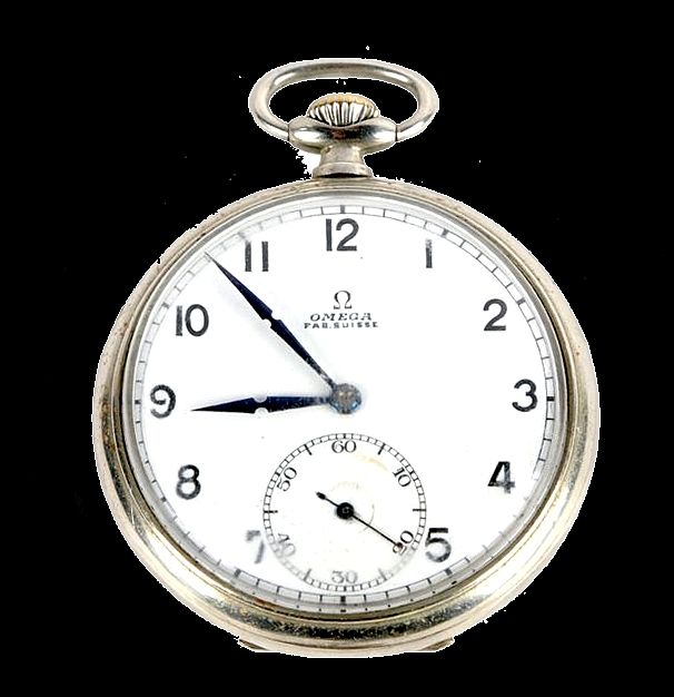 Null Reloj de bolsillo, Omega, esfera esmaltada con números árabes, fabricación &hellip;