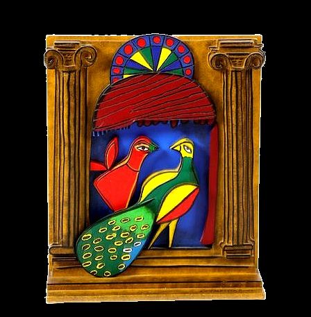 Null CORNEILLE (1922-2000), two birds, painted wood sculpture, multiple, 14/100,&hellip;