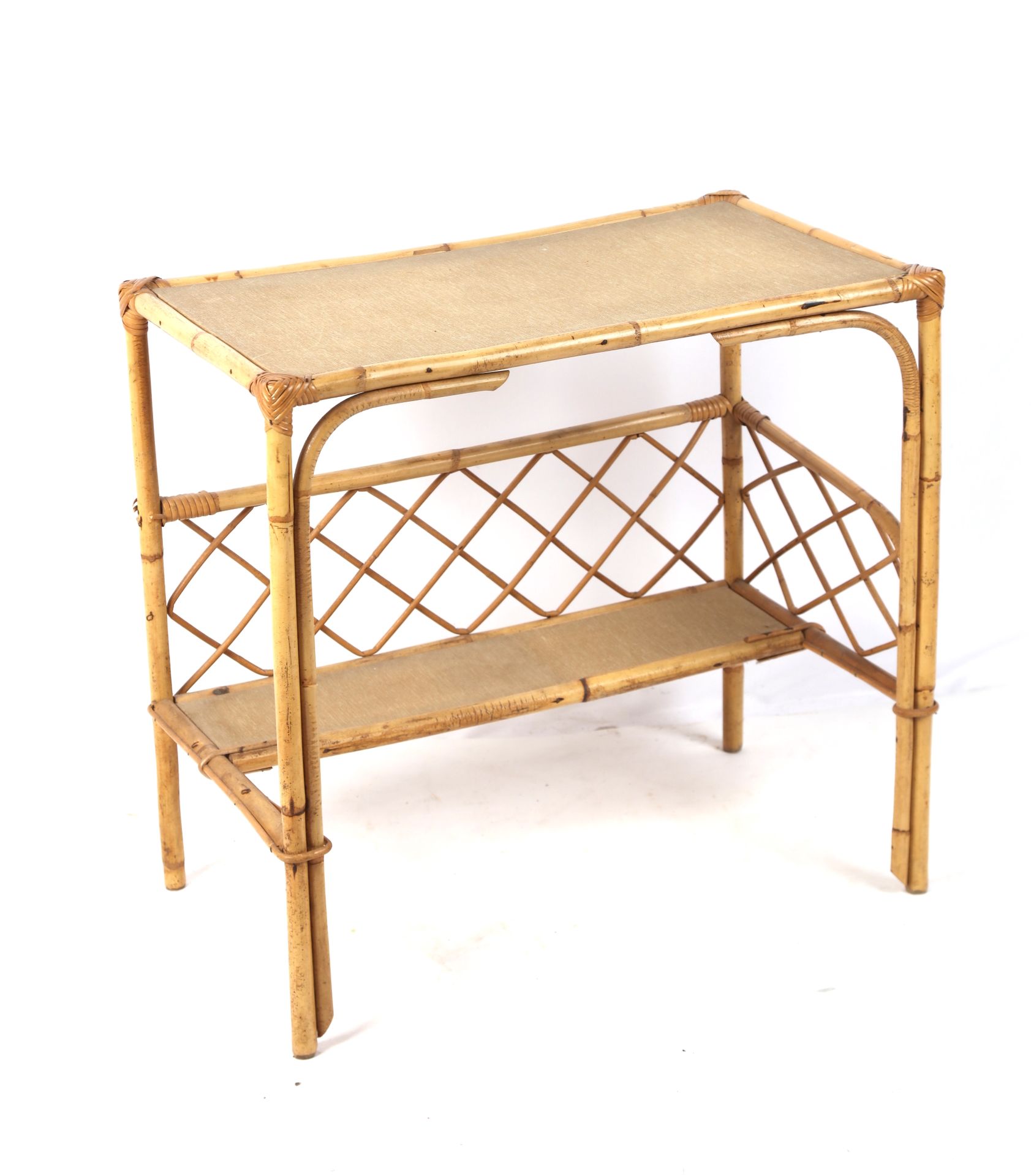 Null Rattan side table, circa 1950.