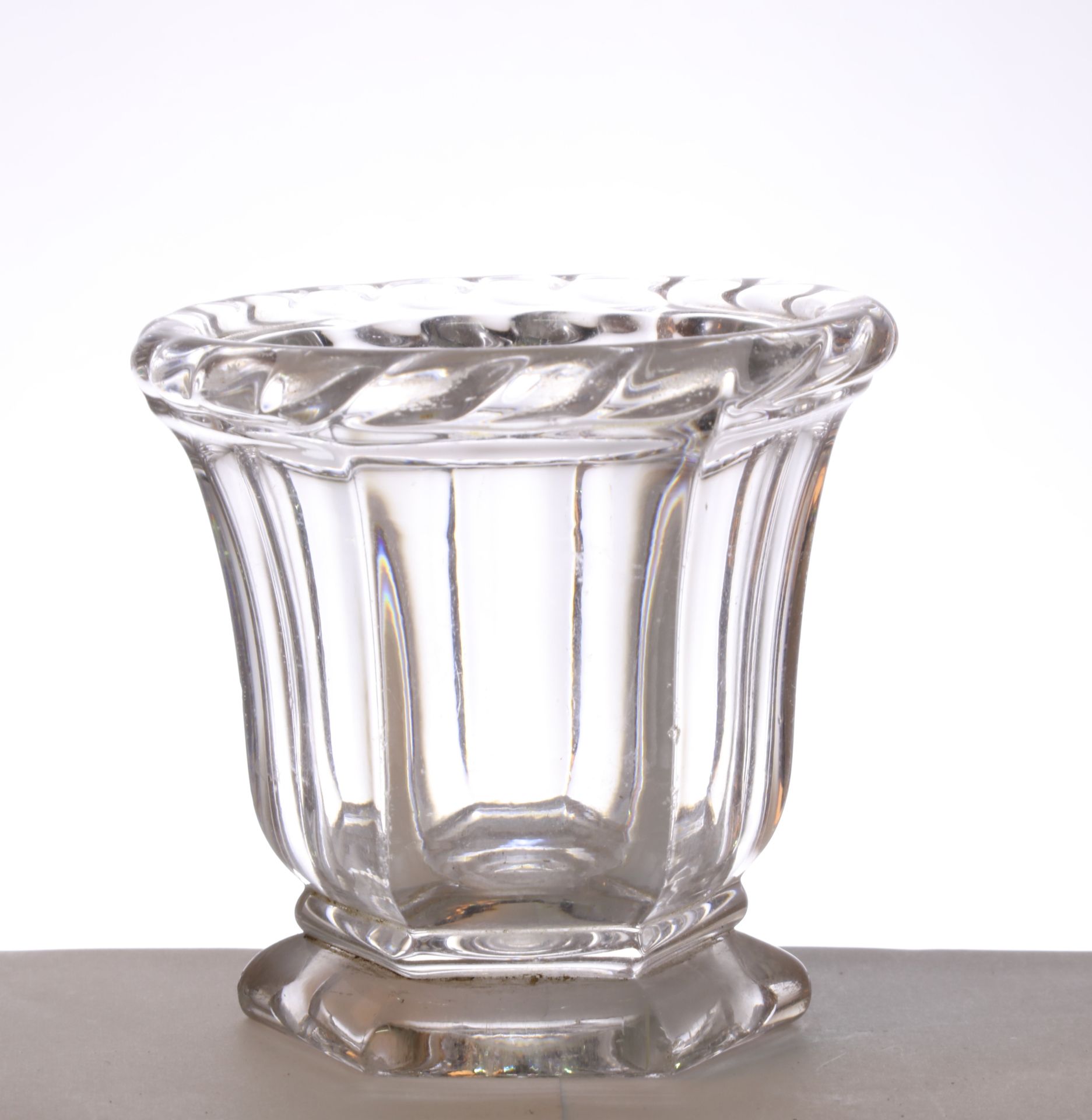 Null Moutardier en cristal souflé 7/7,5 cm (petites égrenures)